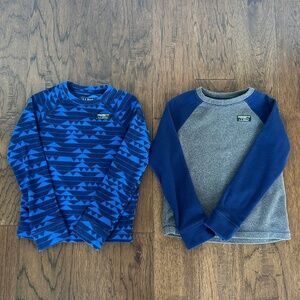 2 Boys L.L. Bean Fitness Fleece Shirts Size M